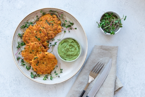 sweet potato latkes for Chanukah