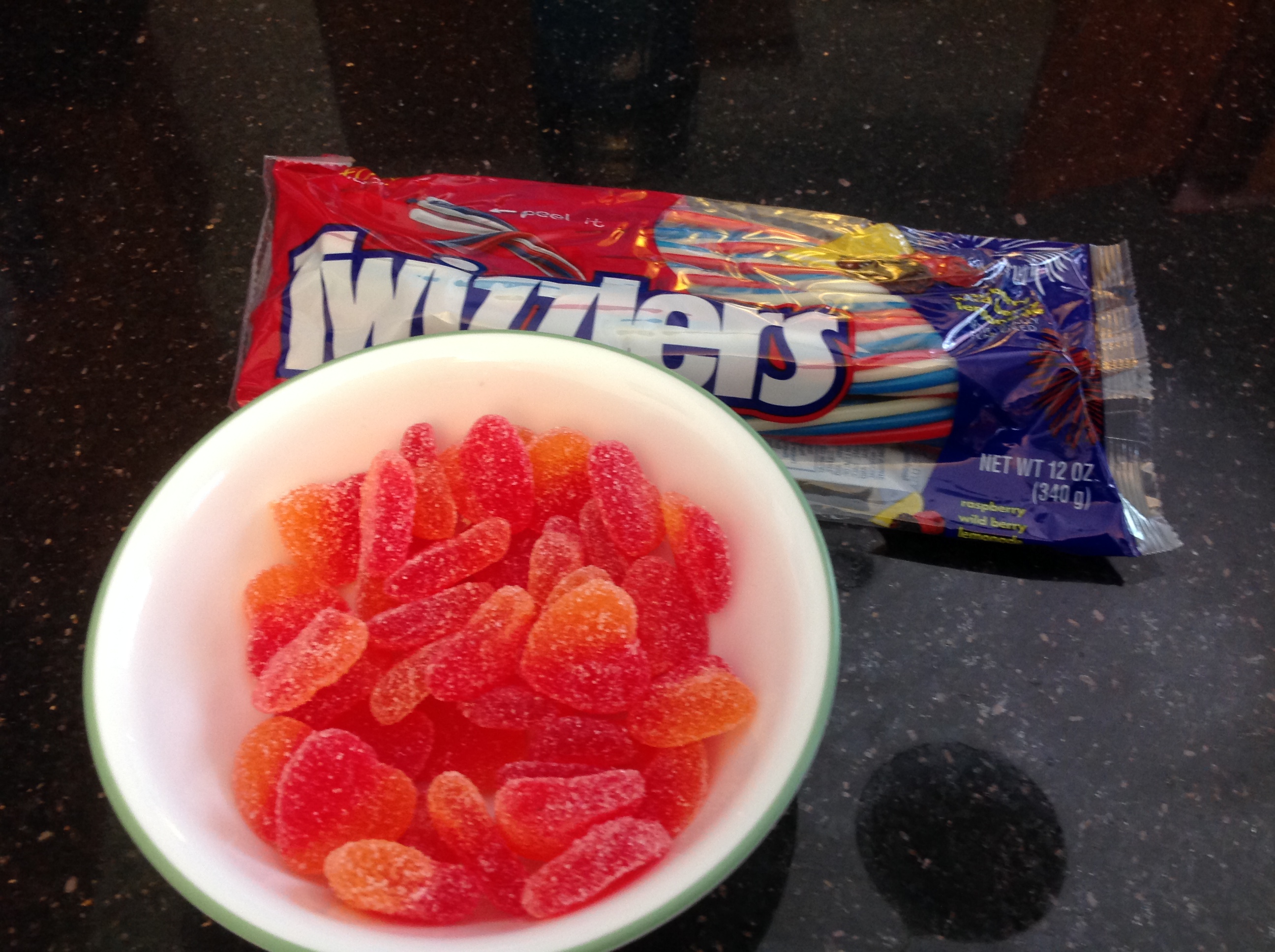 Va'etchanan Sweets and Treats - heart shaped candy and Twizzlers