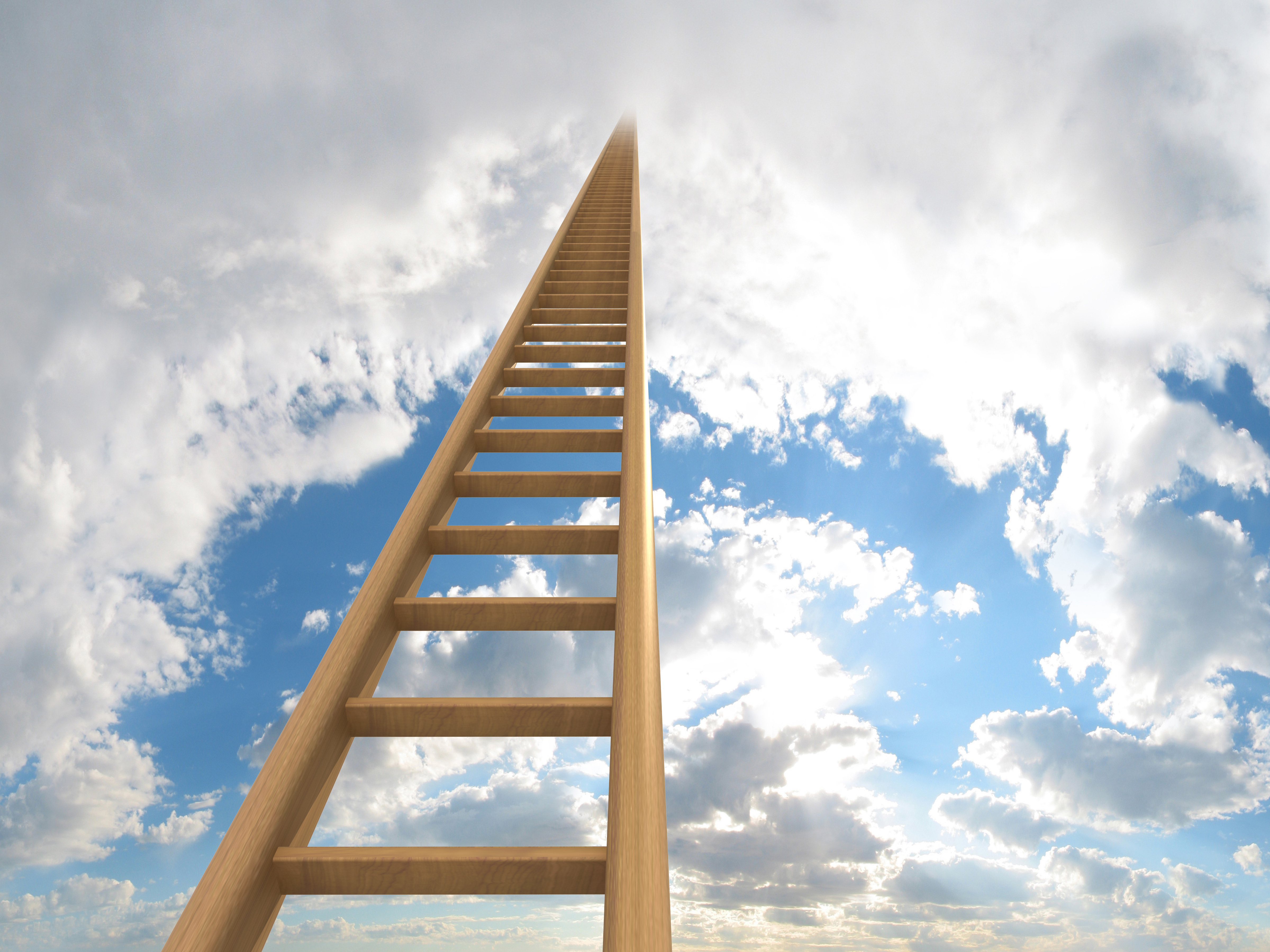 A ladder leading up to the sky