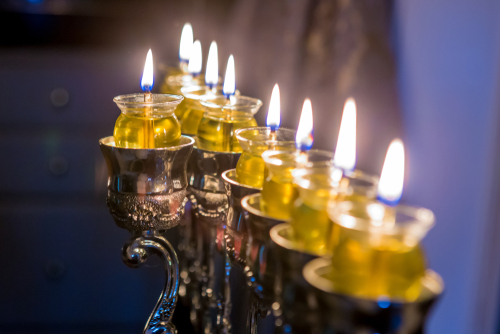 menorah and mezuzah - unbounded love for Hashem