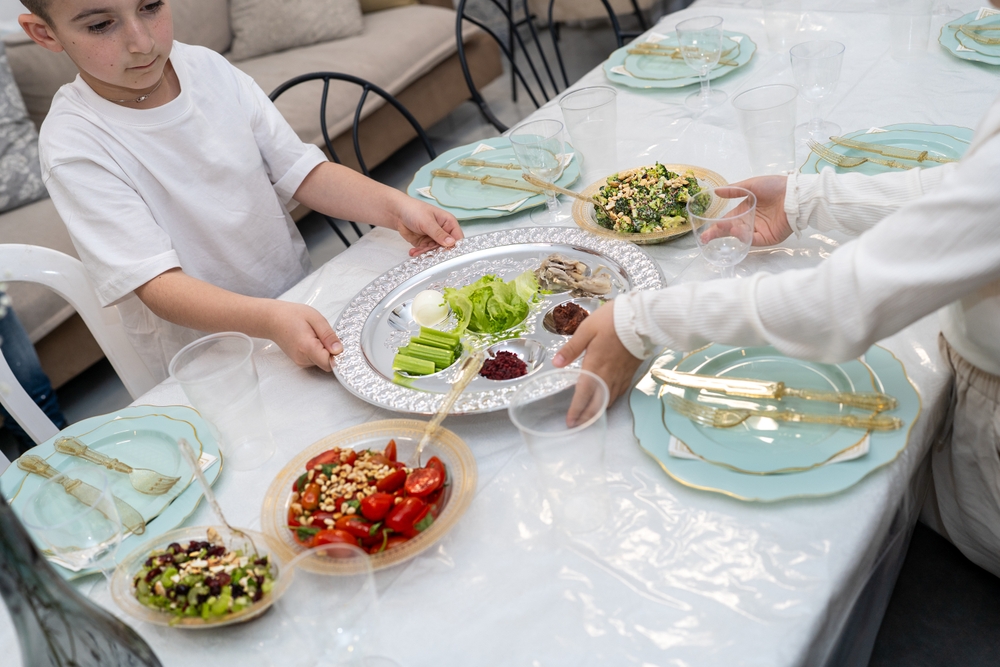 preparing for Passover at home with the family