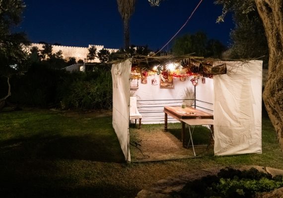 flimsy sukkah in the wilderness