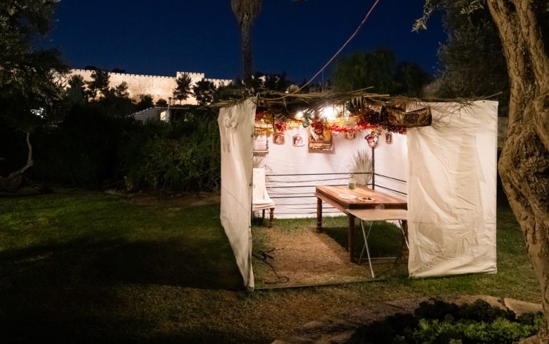 flimsy sukkah in the wilderness