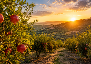 Pomegranate trees in Eretz Yisrael, where ordinary places become extraordinary through holiness.
