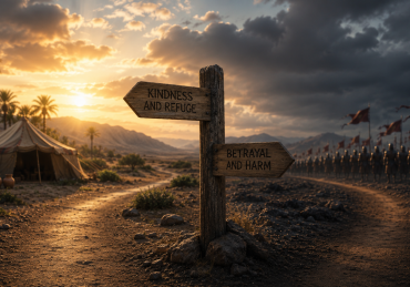 gratitude for kindness and refuge, in the face of betrayal and harm